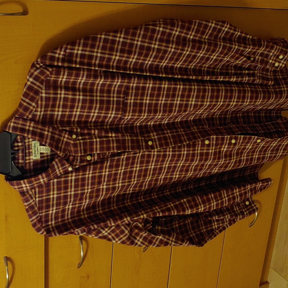 Big & Tall, St. John's Bay, 3XLT, plaid dress shirt, button down collar